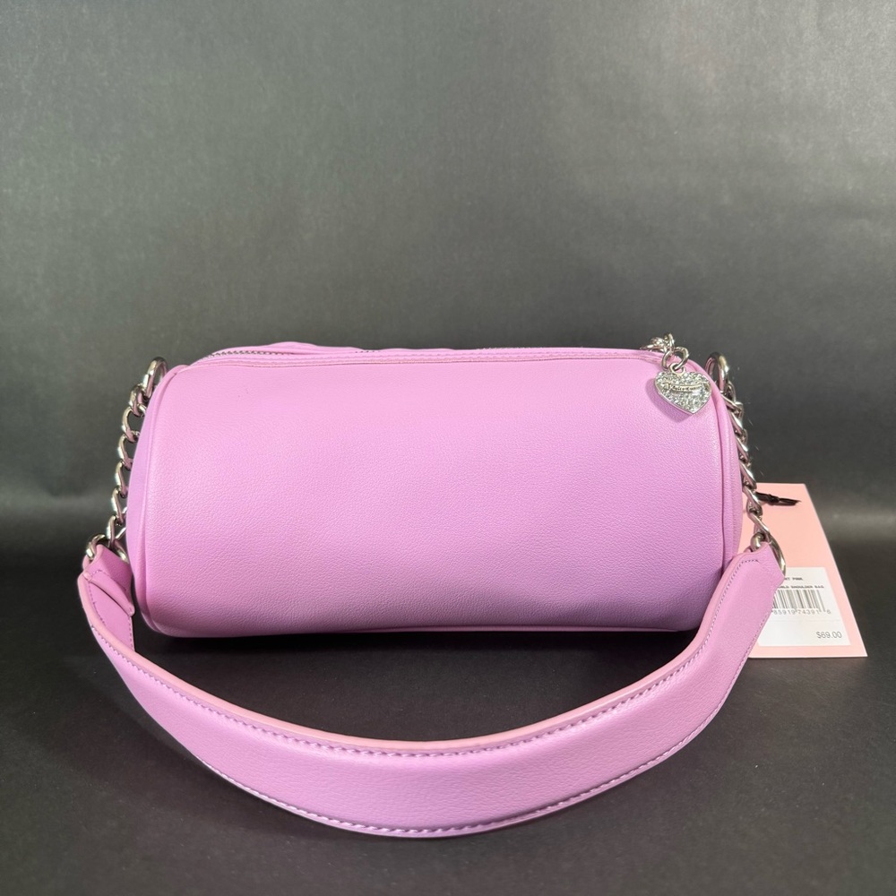 Juicy Couture YK2 Run The World Shoulder Bag Fondant Pink - Silver JC Charm - Picture 2 of 7